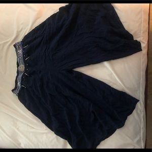 Thai gaucho pants with embellished hem!